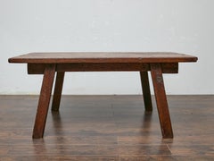18th Century Spanish Walnut Low Table with Angled Legs