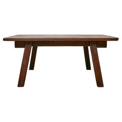 18th Century Spanish Walnut Low Table with Angled Legs