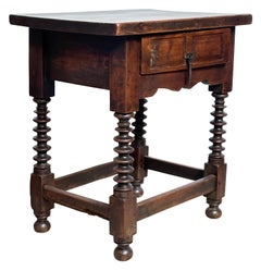 18th Century Spanish Walnut Side Table