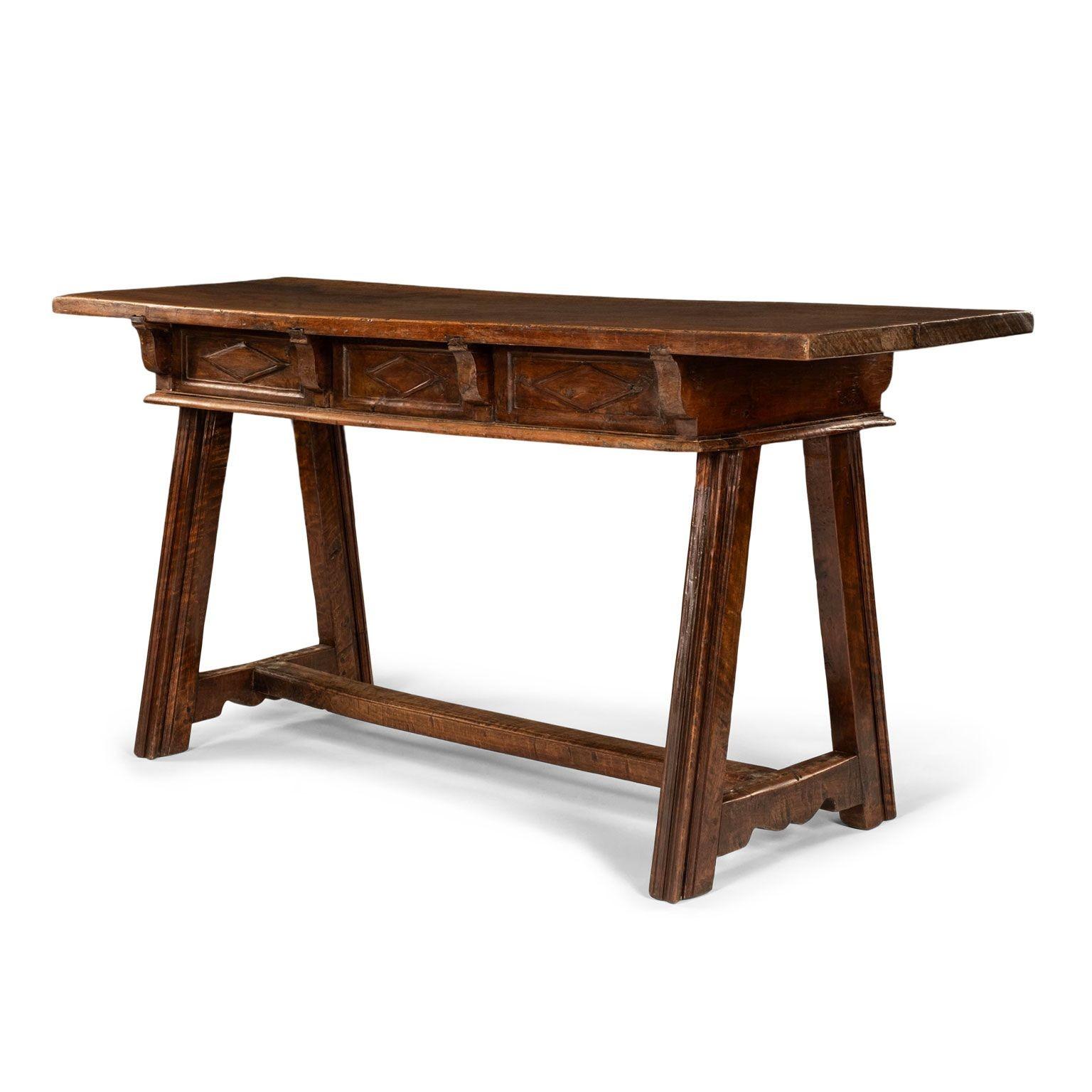 Table à écrire en noyer du XVIIIe siècle en vente 9