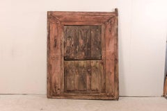 18th Century Spanish Wood & Iron Split-Door Within it's Original Casing