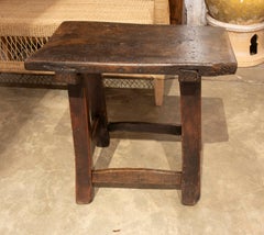 Spanische Holzbank aus dem 18.