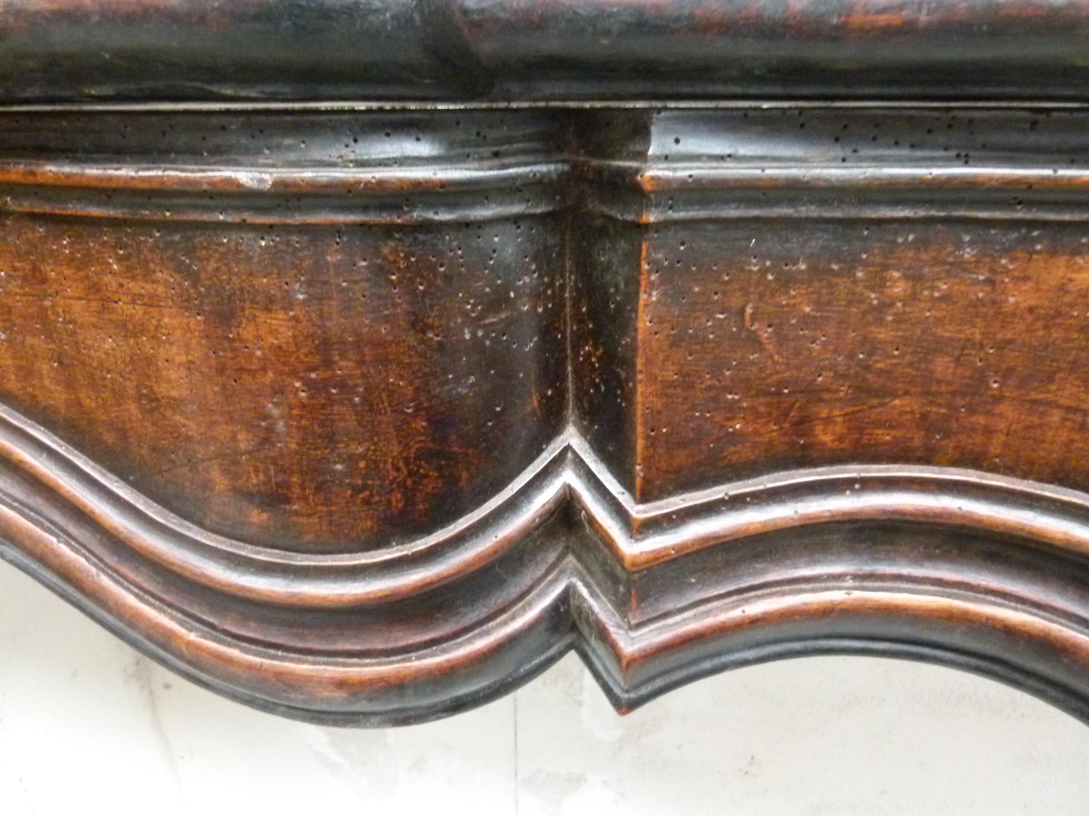 Louis XVI Style Wooden Carved Fireplace Mantel For Sale 2