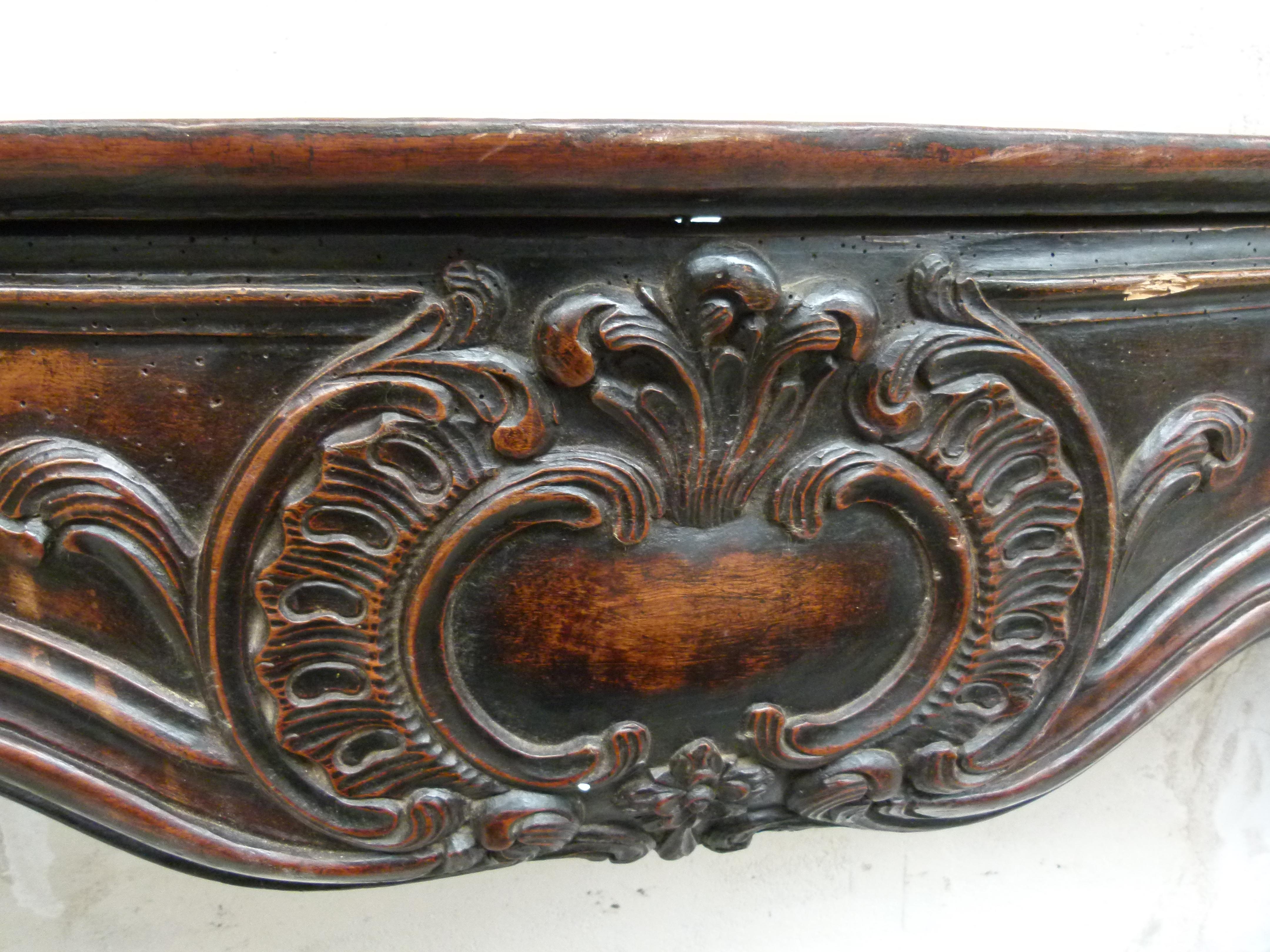 Louis XVI Style Wooden Carved Fireplace Mantel For Sale 3