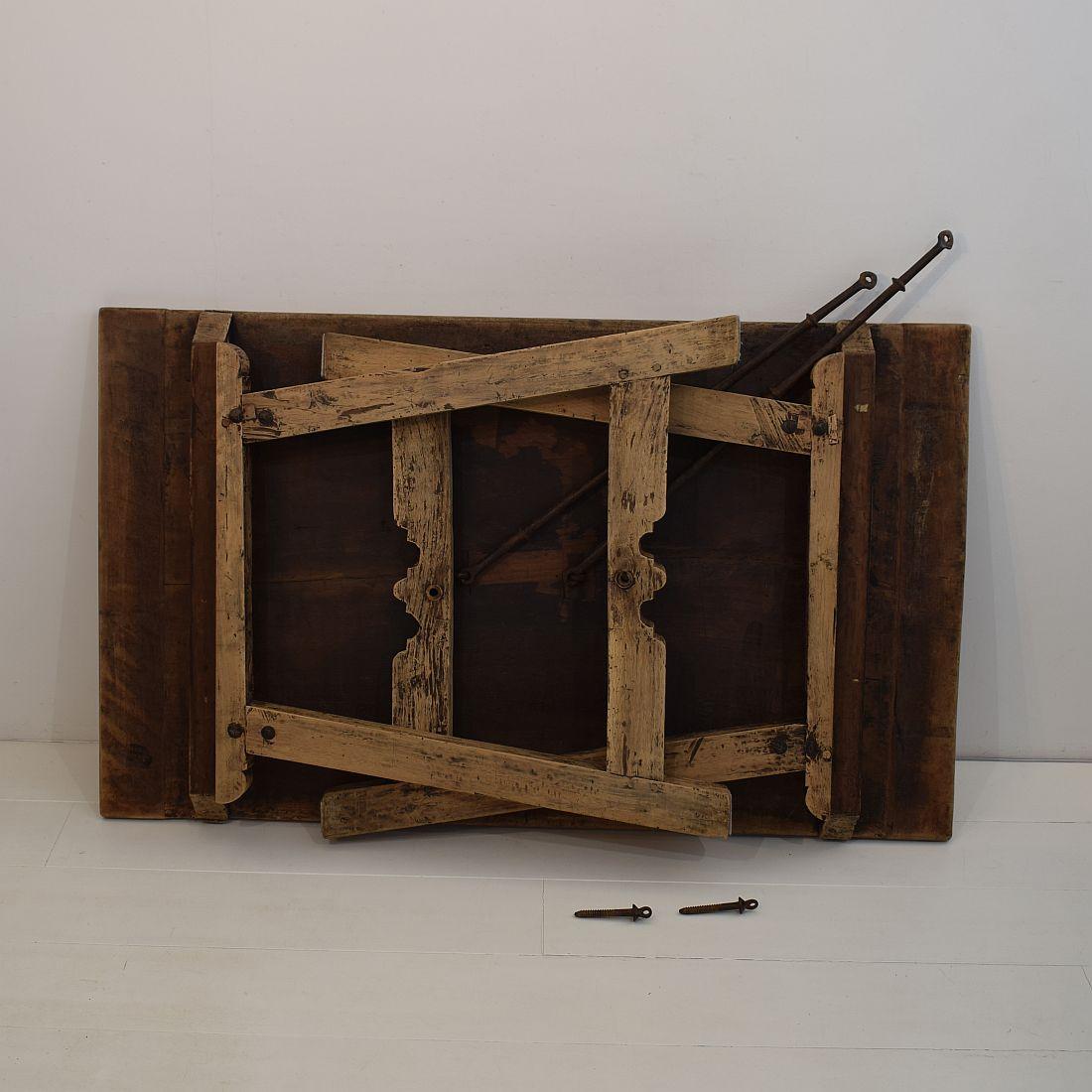 18th Century Spanish Wooden Folding Table/ Writing Desk 4