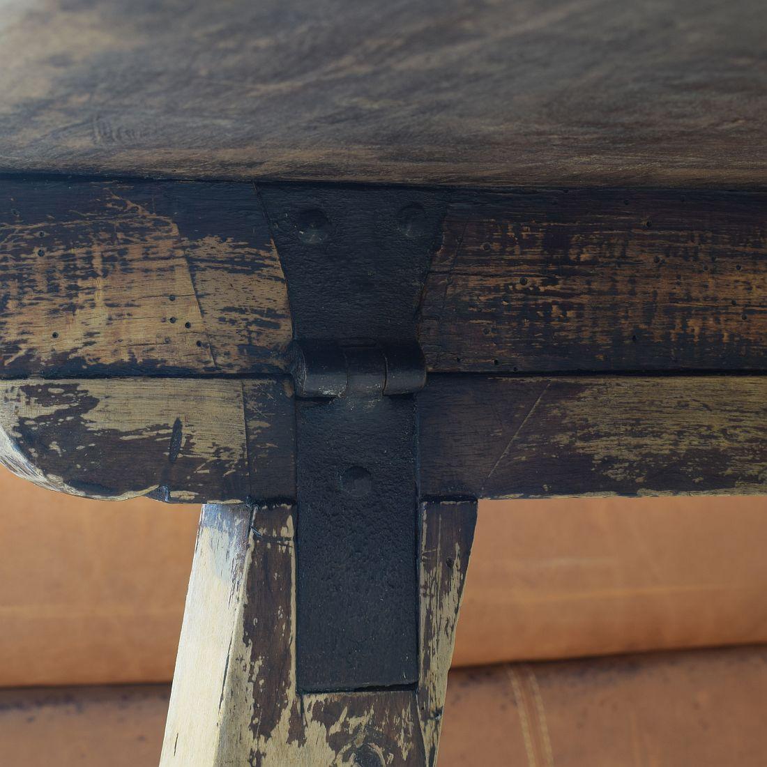 18th Century Spanish Wooden Folding Table/ Writing Desk 6