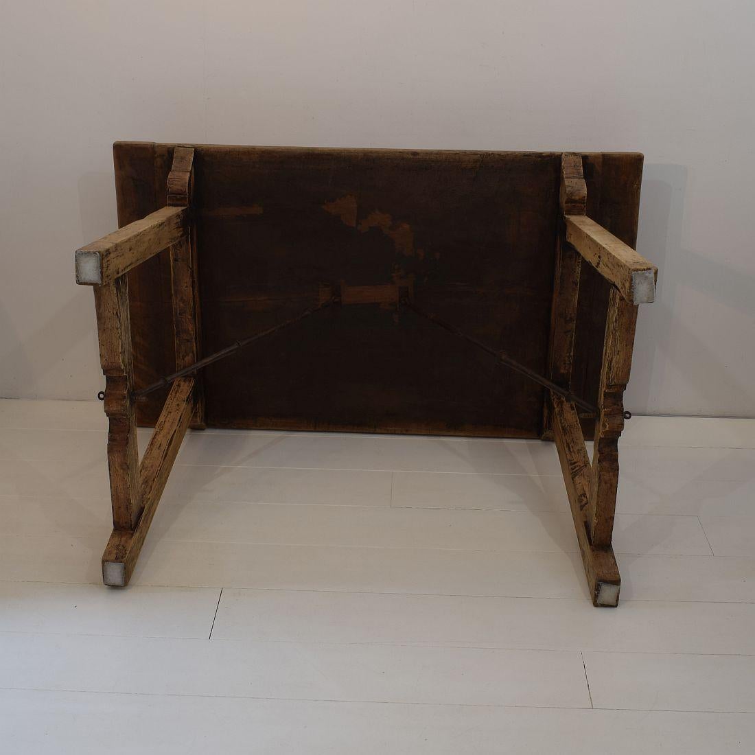 18th Century Spanish Wooden Folding Table/ Writing Desk 3