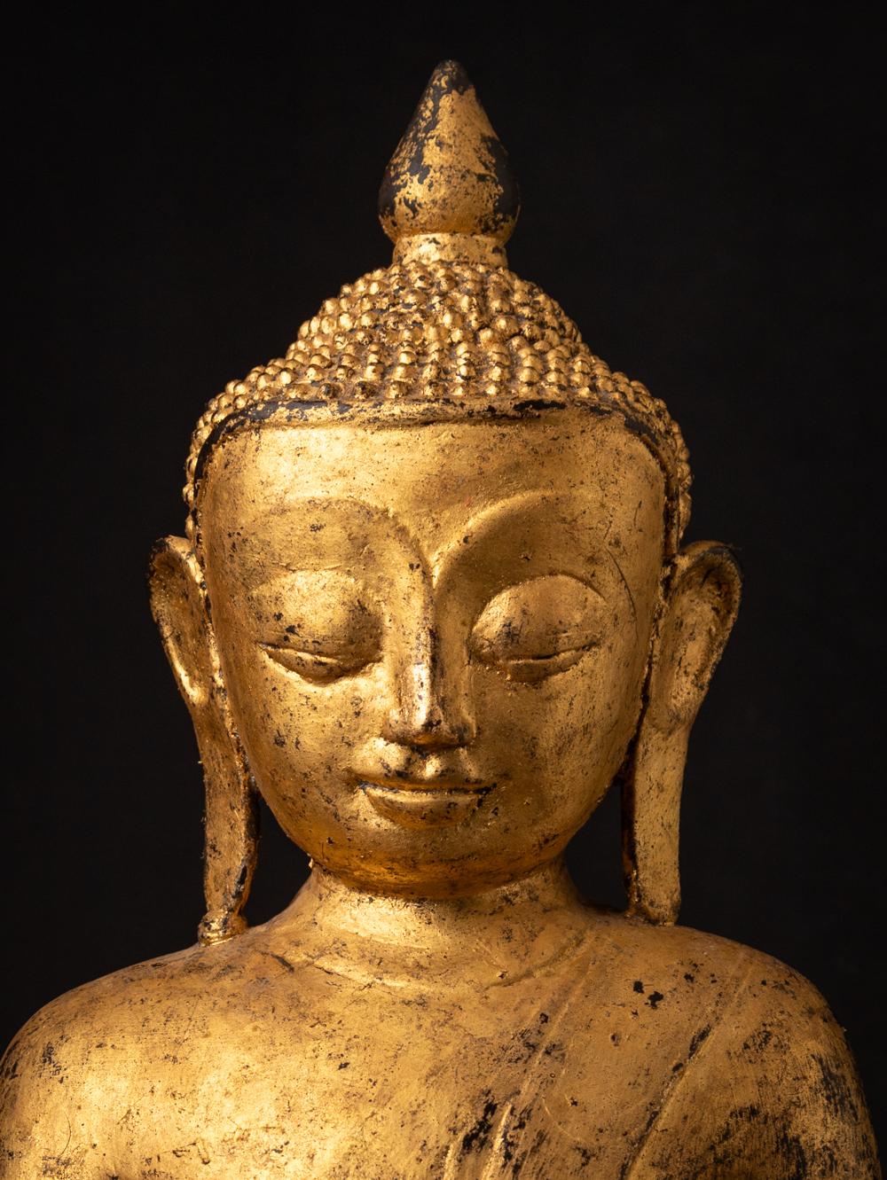Spezialer burmesischer antiker Bronze-Buddha aus Burma aus dem 18. Jahrhundert (Birmanisch) im Angebot