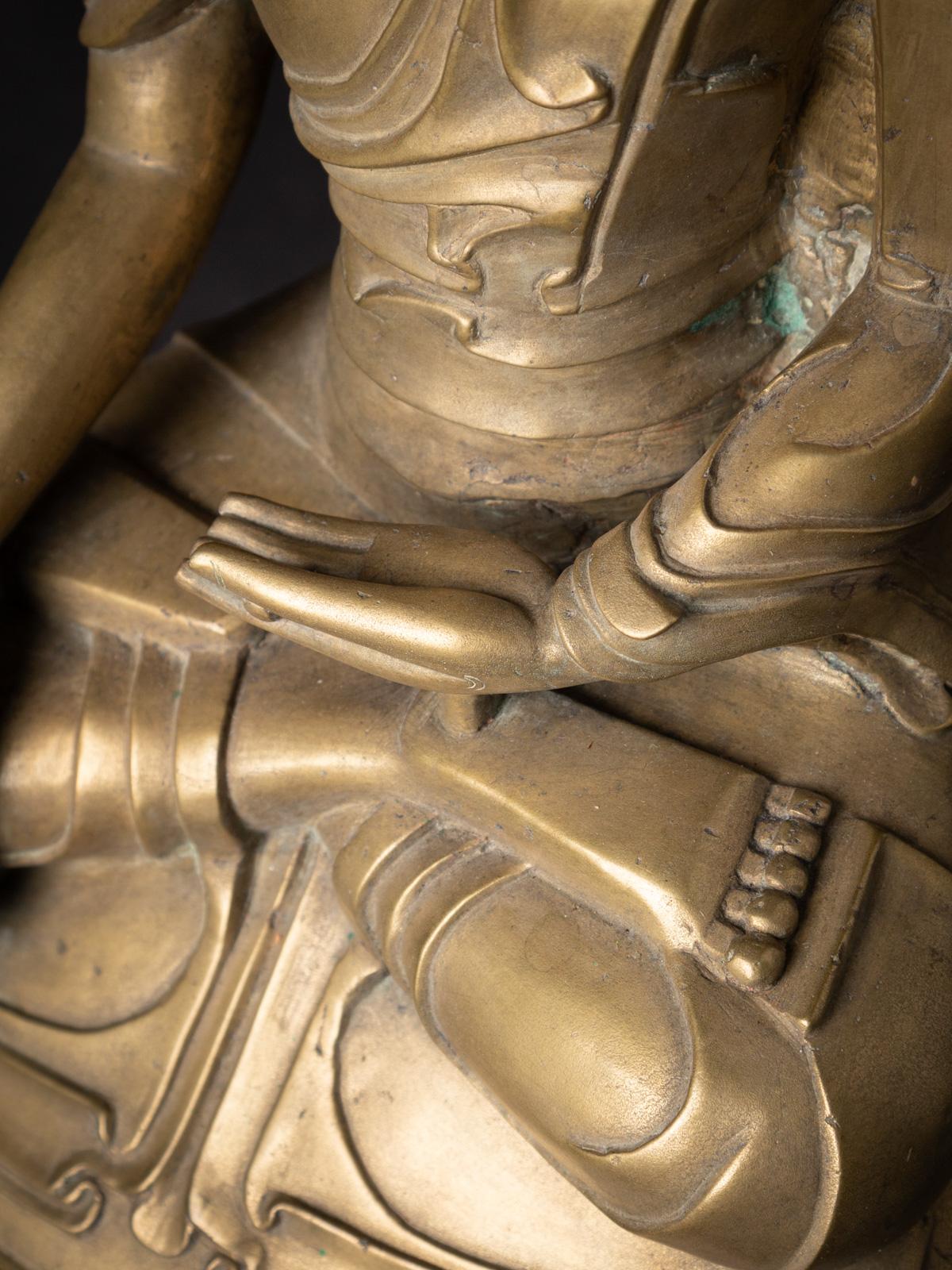 Sondere antike burmesische Buddha-Statue aus Bronze aus Burma aus dem 18. Jahrhundert im Angebot 13