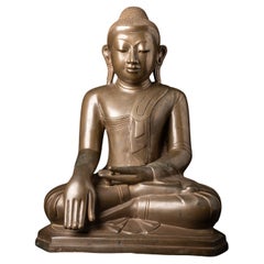18th century Special antique bronze Burmese Buddha statue from Burma