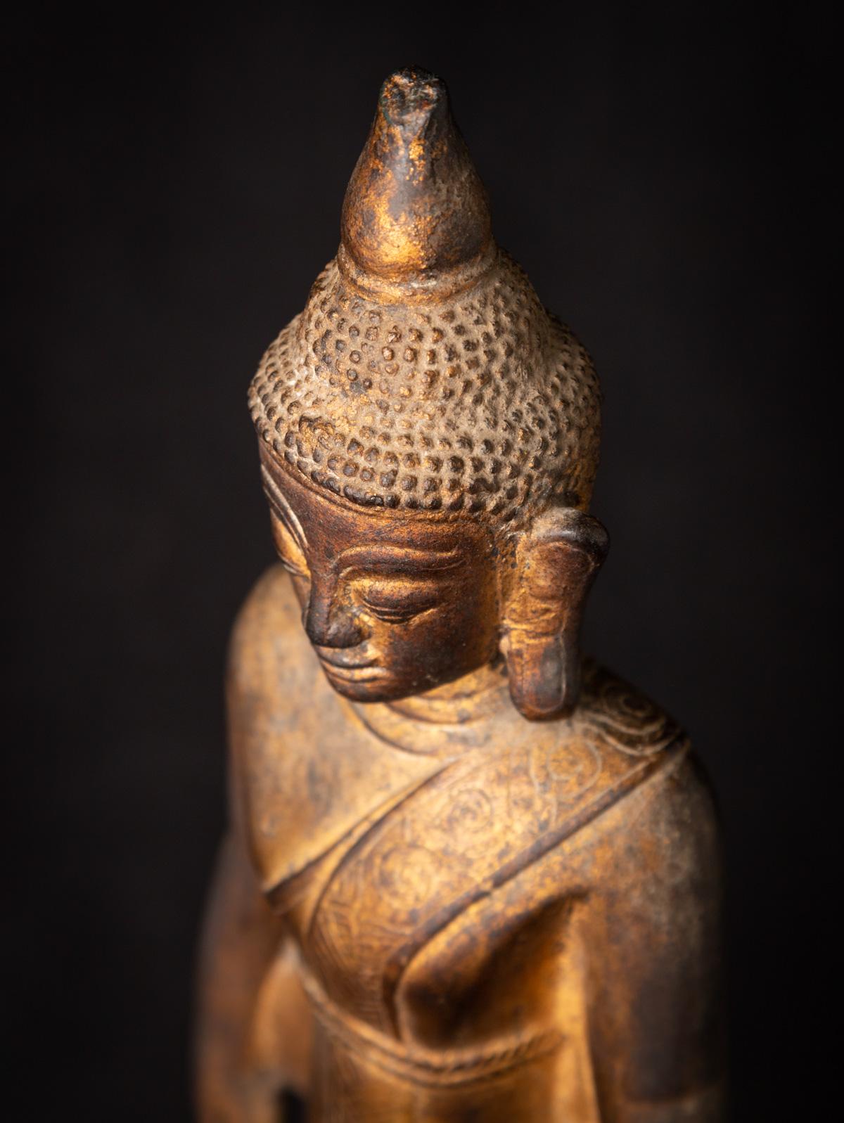 Indien Bouddha Shan debout en bronze ancien spécial du 18e siècle de Birmanie en vente