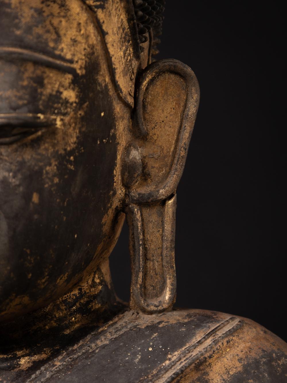 Speziale antike burmesische Buddha-Statue aus Burma aus dem 18. Jahrhundert im Angebot 5