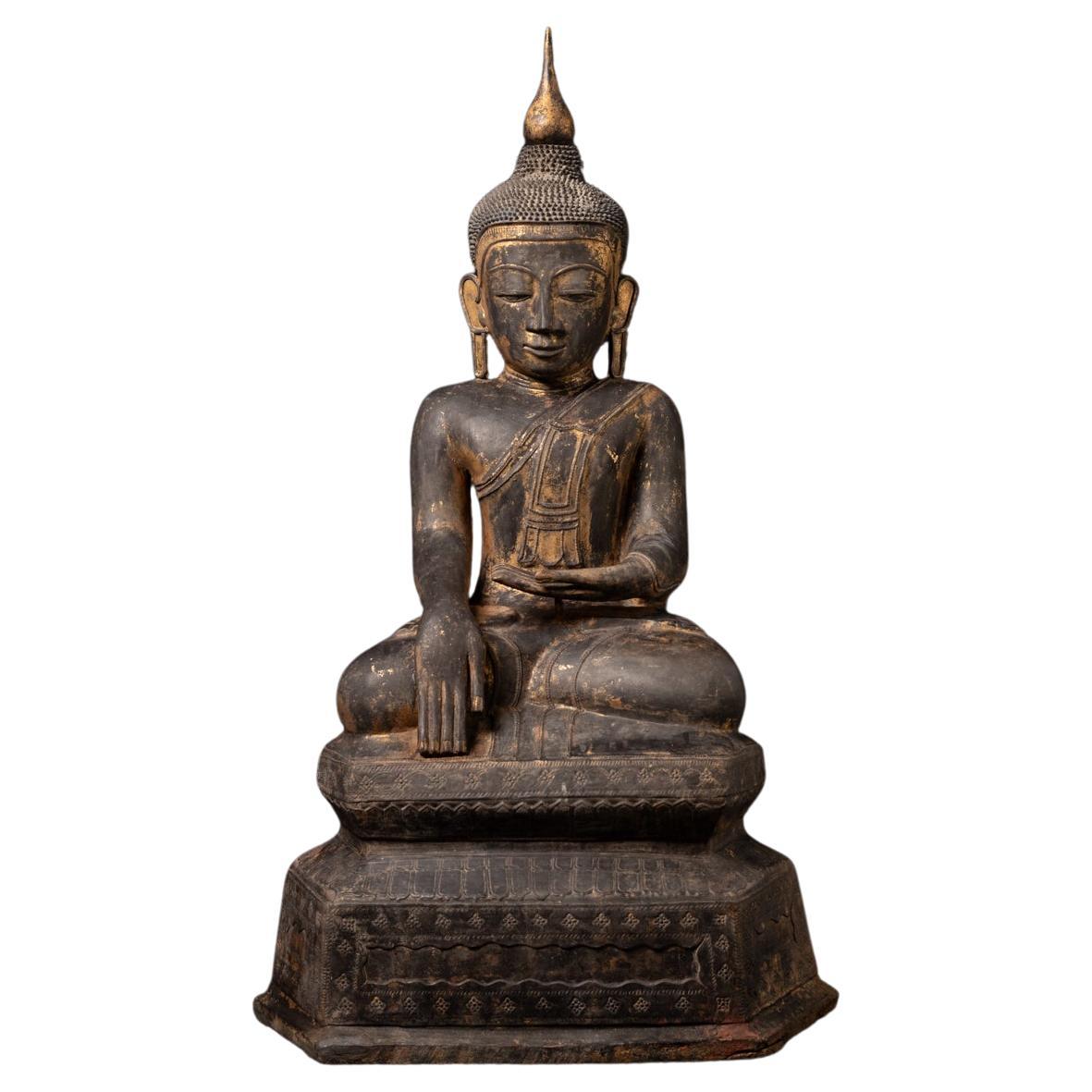 Speziale antike burmesische Buddha-Statue aus Burma aus dem 18. Jahrhundert