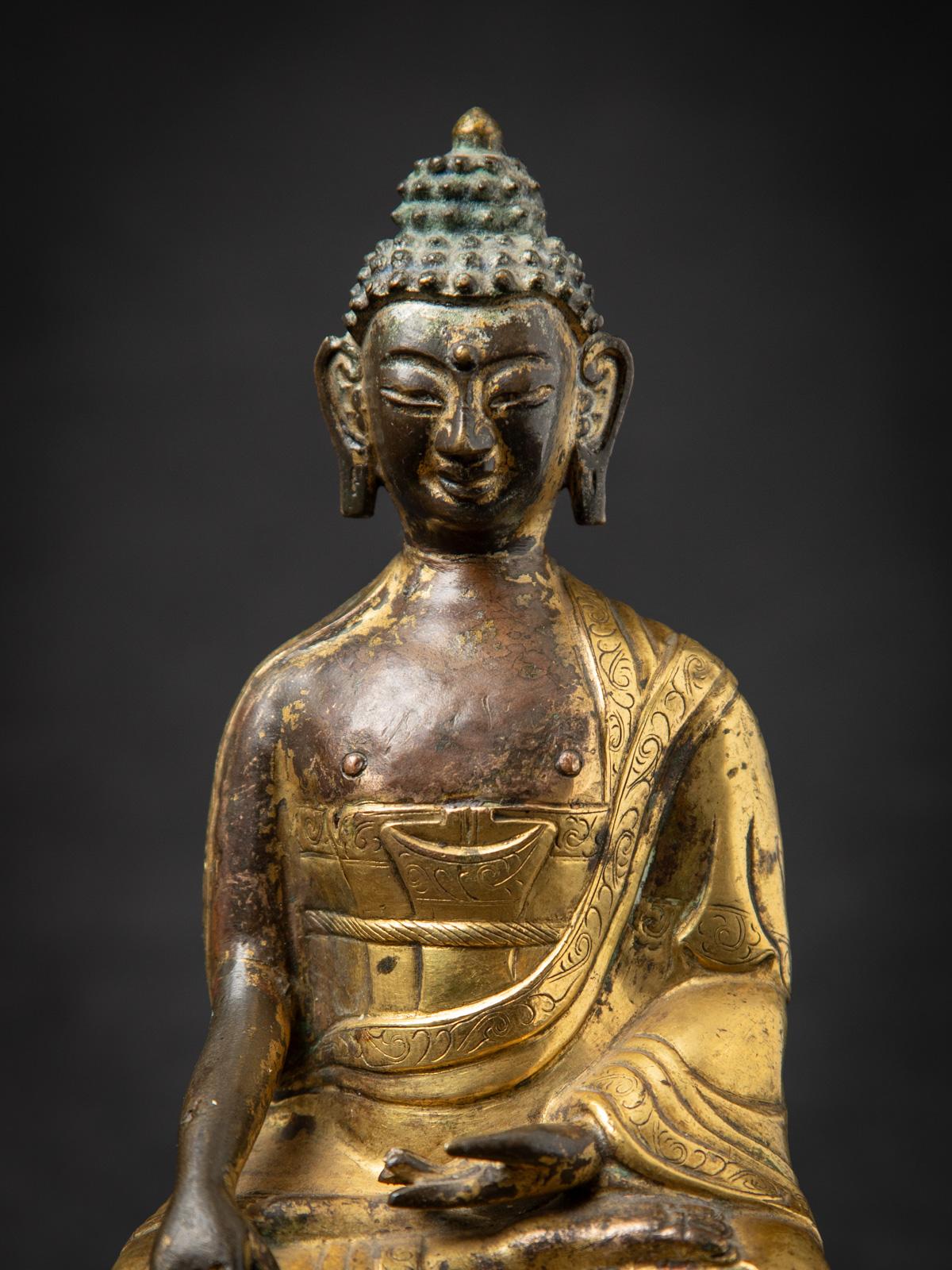 18th Century and Earlier 18th century Special antique Tibetan Buddha statue from Tibet For Sale