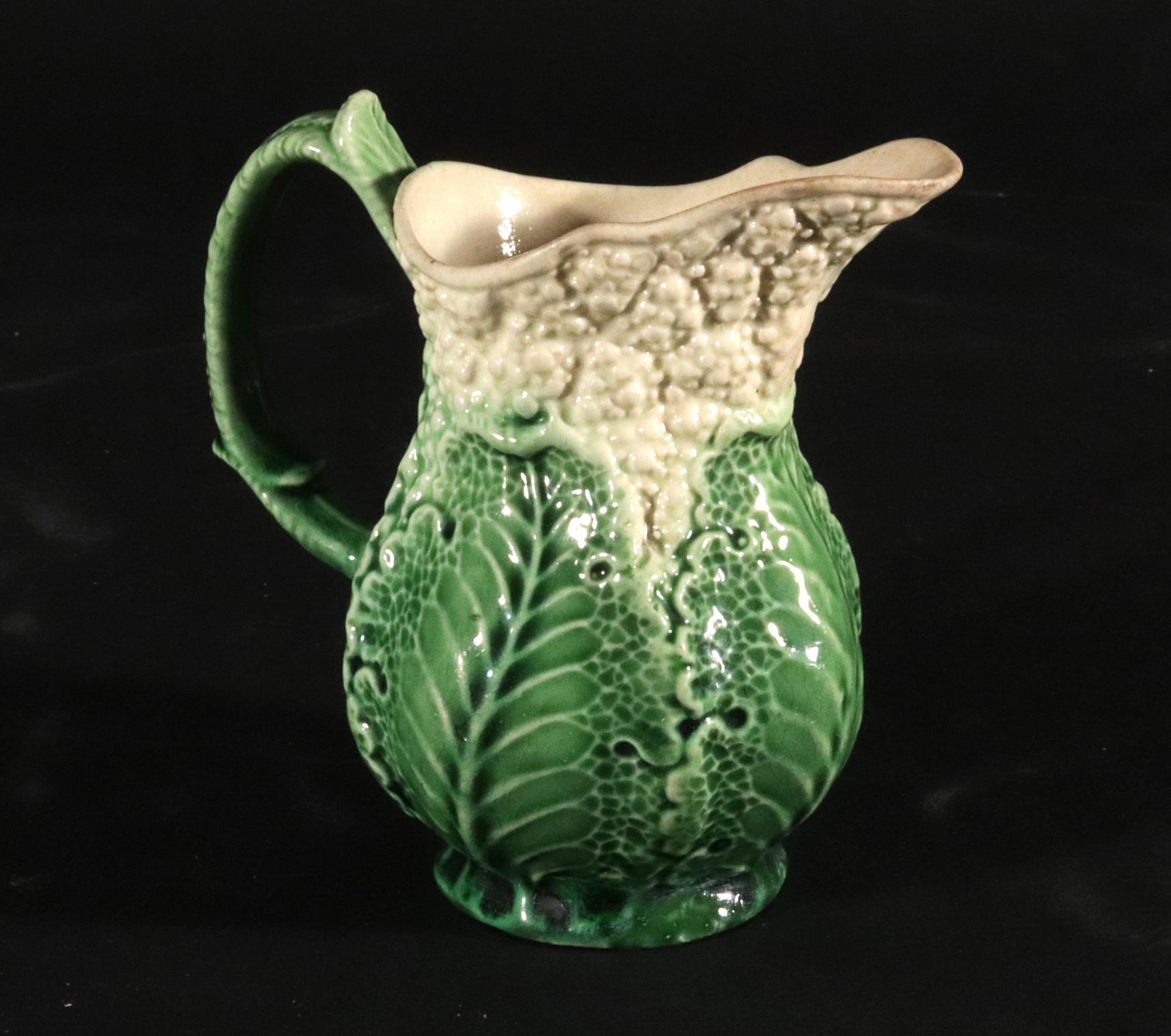 18th-century Staffordshire Creamware Cauliflower Creamer