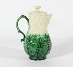 18th Century Staffordshire Creamware Cauliflower Milk Jug and Cover