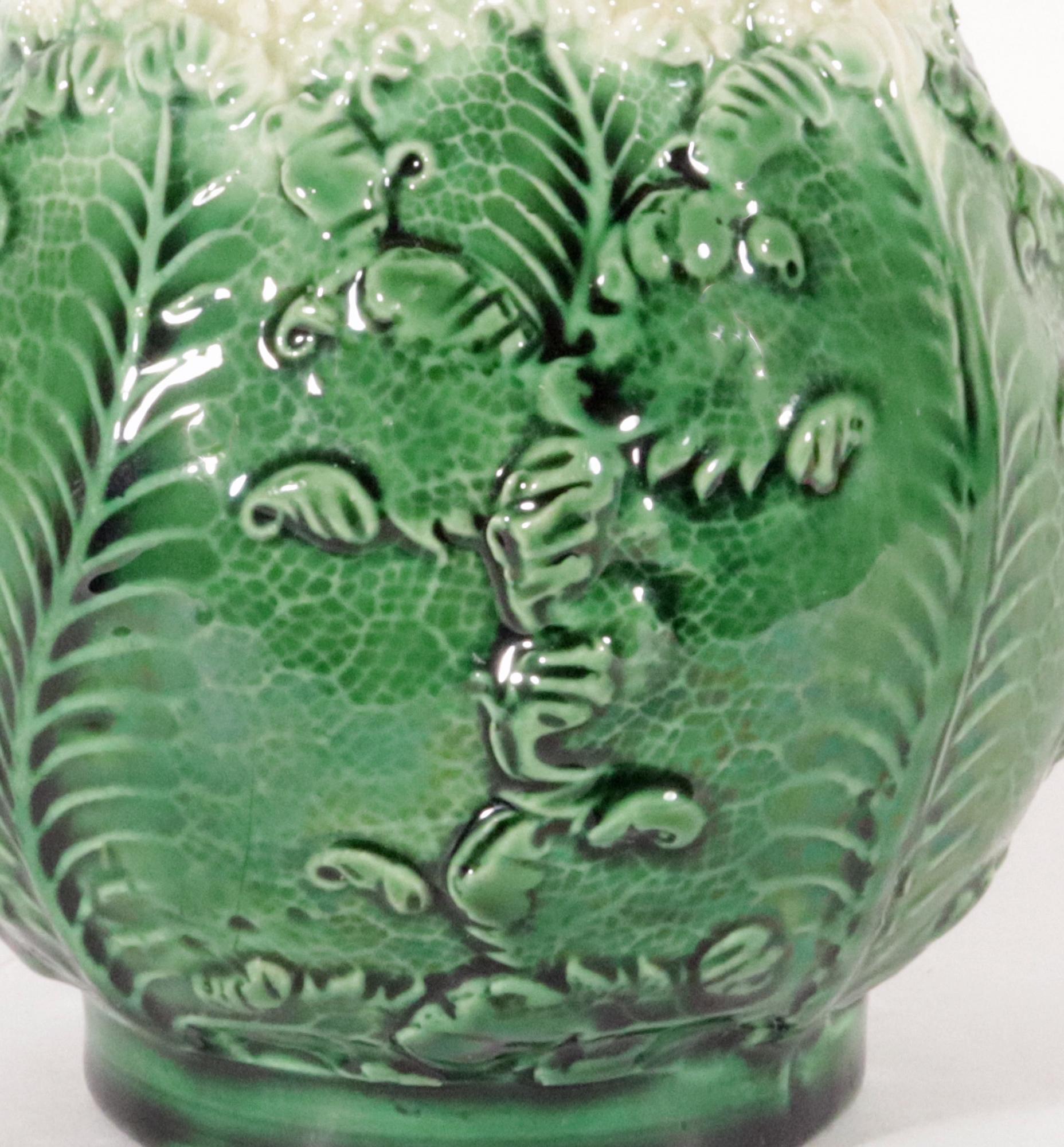 18th Century Staffordshire Creamware Cauliflower Milk Jug and Cover For Sale 2