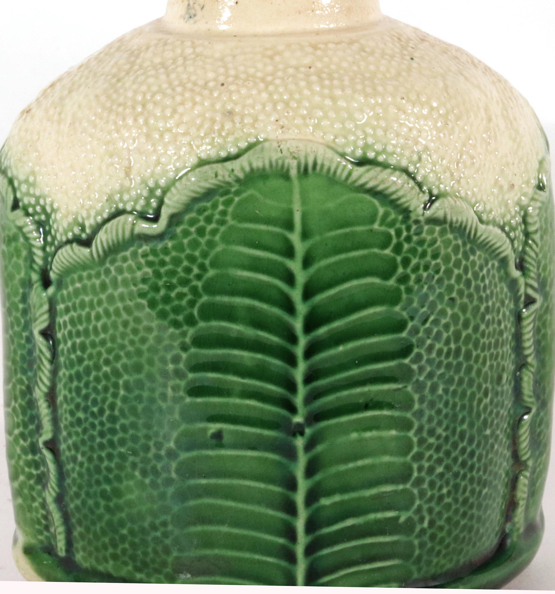 Anglais Boite à thé en Creamware Cauliflower du 18ème siècle du Staffordshire en vente