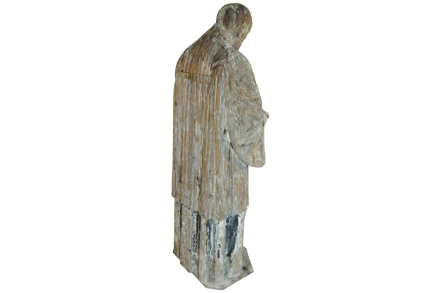 Hand-Carved 18th Century Statue of Saint Francis of Xavier