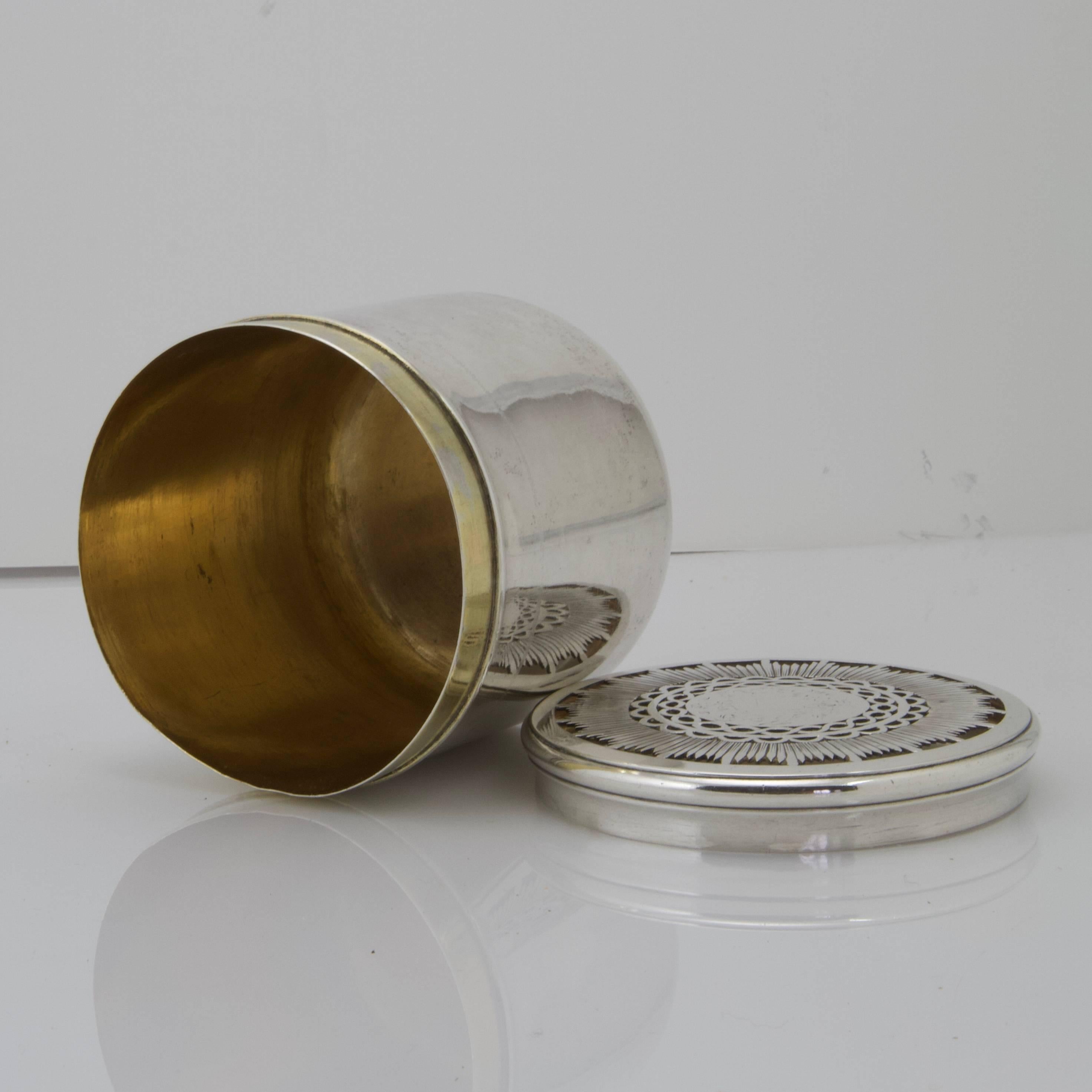 French 18th Century Sterling Silver and Vermeil 