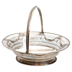 18th Century Sterling Silver Basket London England 1790 William Plummer