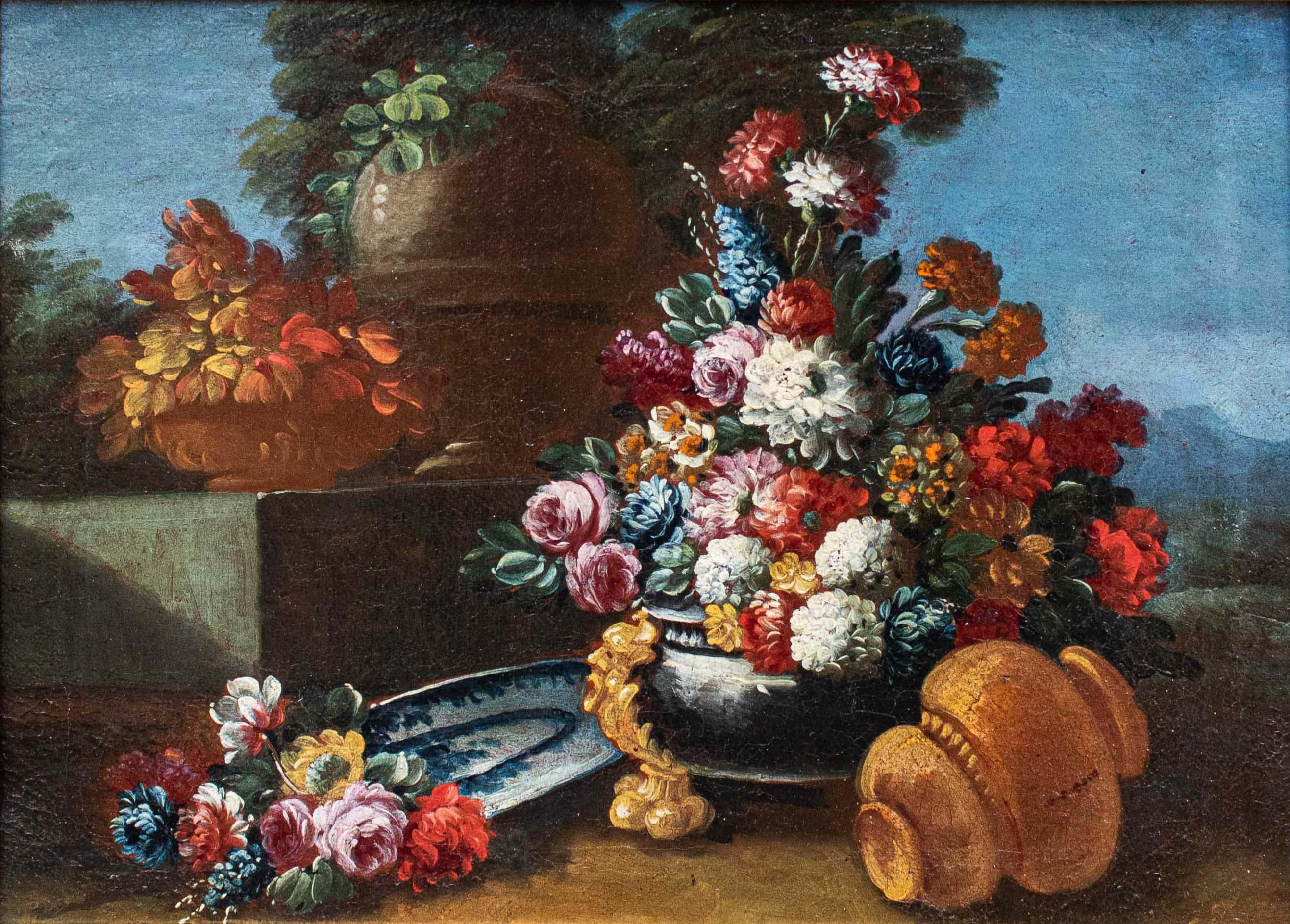 Giacomo Nani (Porto Ercole, 1698 - Naples, 1755)

Still life with flower

Oil on canvas, 30 x 39 cm
Frame 37 x 46 x 3,5

Pupil of Andrea Belvedere and Gaspare Lopez, Nani creates still lifes with a naturalistic heart, in affinity with Tommaso