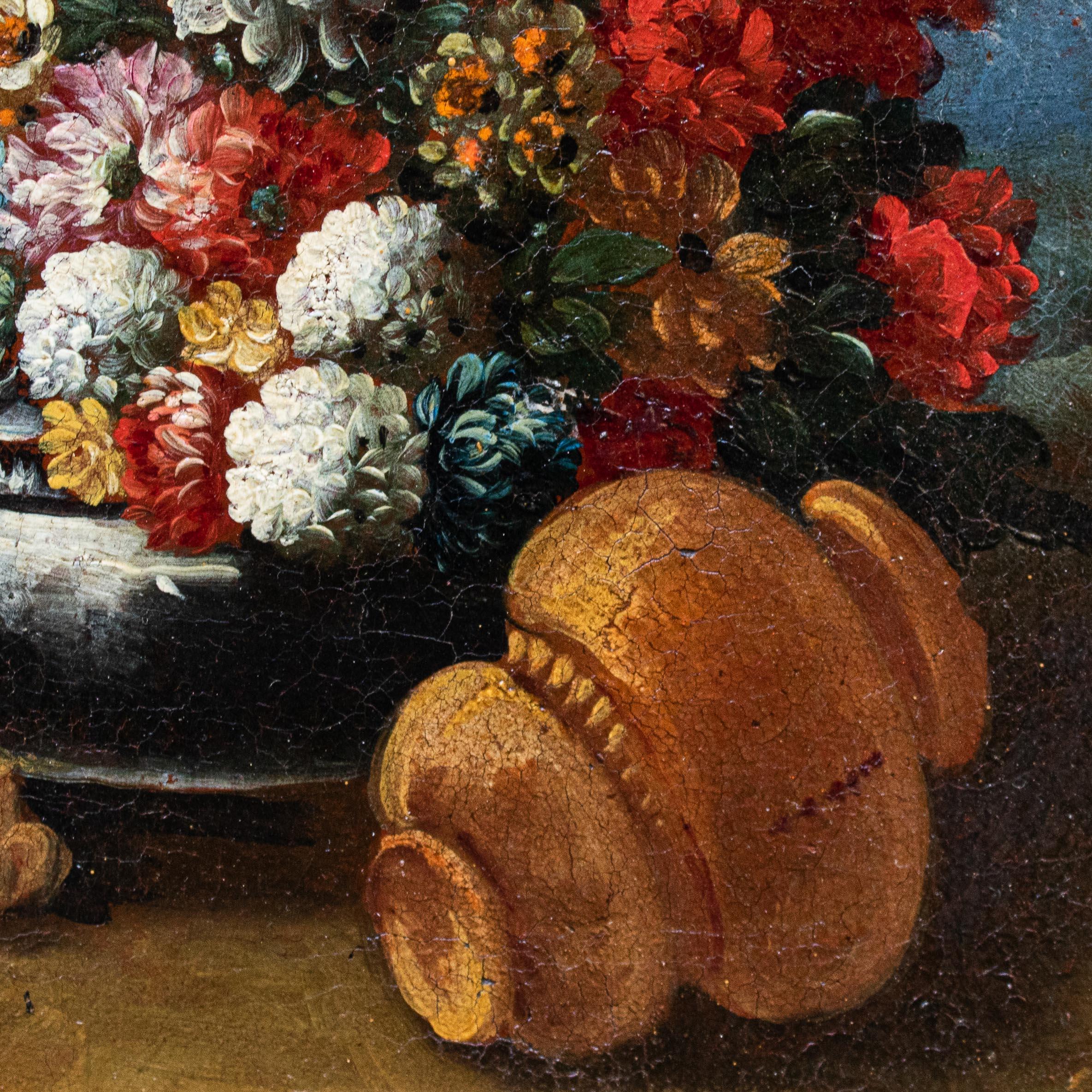 Italian 18th Century Still Life with Flower by Giacomo Nani Naples Old Masters