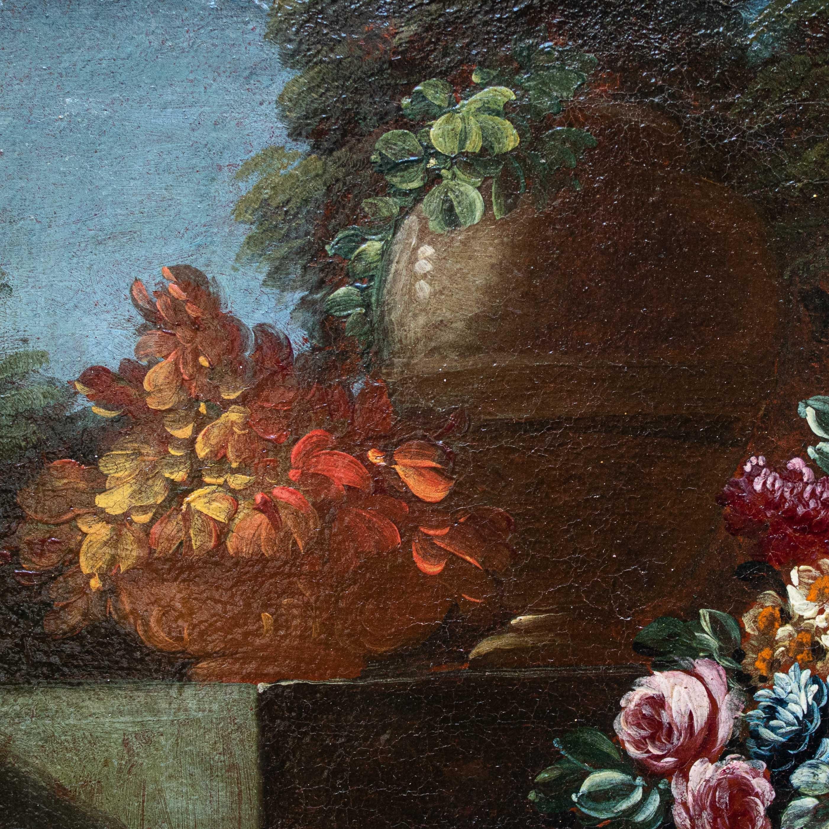 18th Century Still Life with Flower by Giacomo Nani Naples Old Masters In Good Condition In Milan, IT