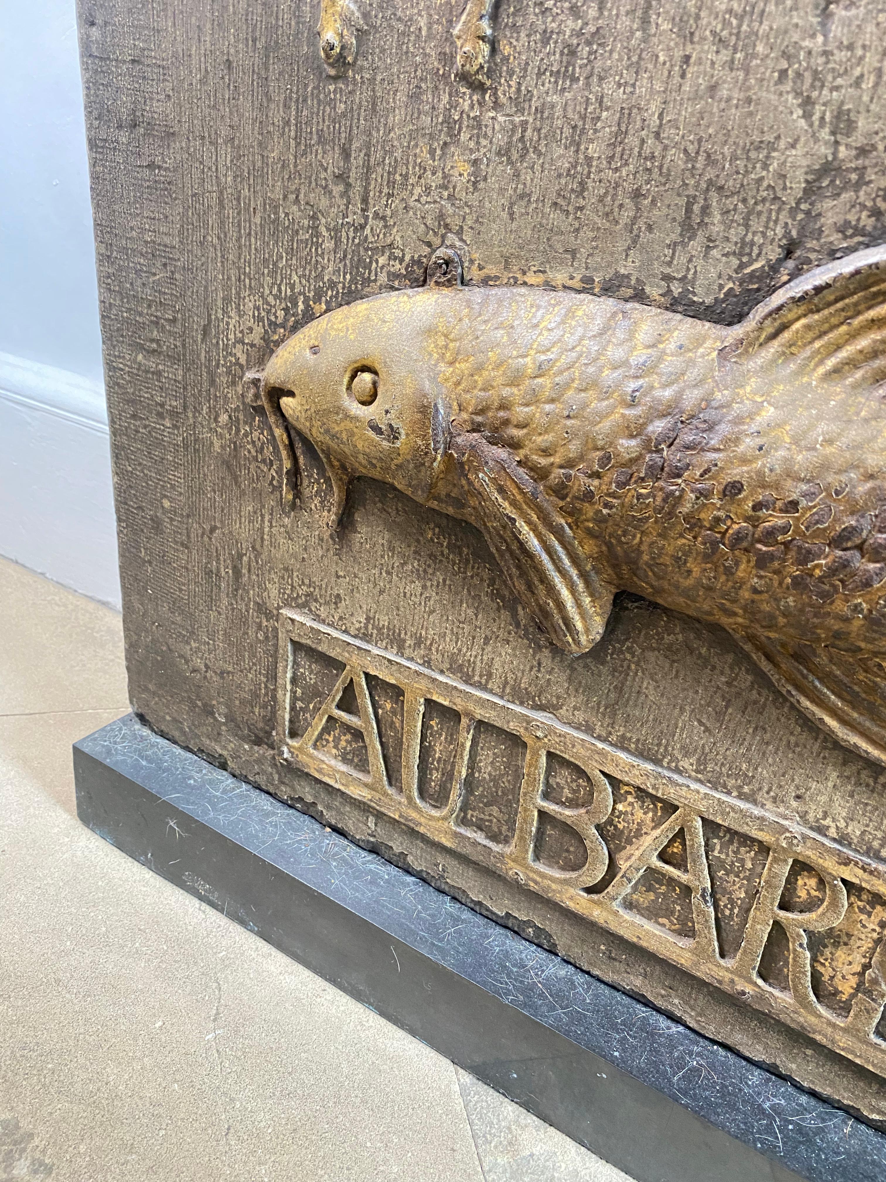 18th Century Stone and Gilded Copper Fish Sign, Axel Vervoordt In Good Condition In London, GB