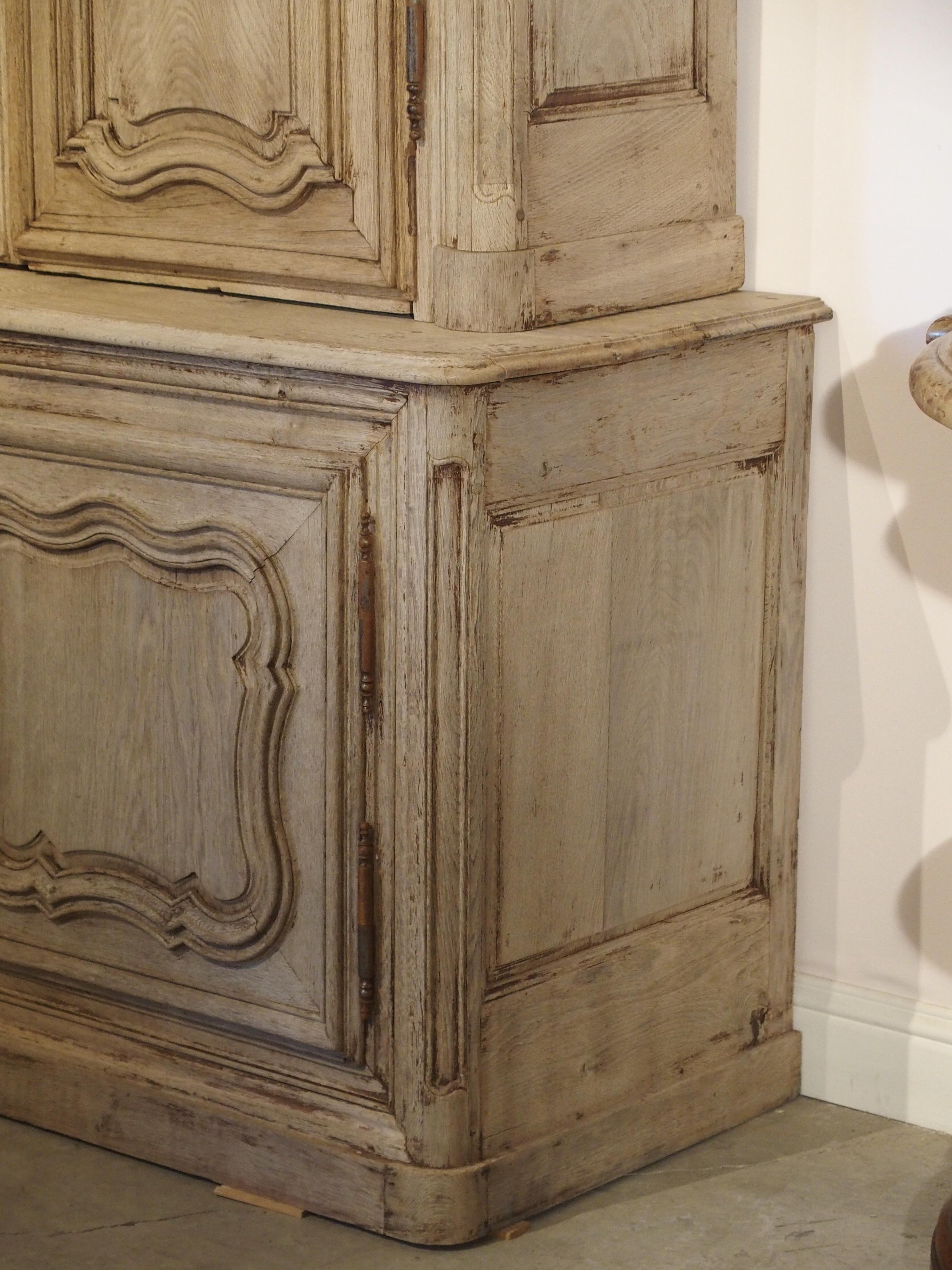 18th Century Stripped Oak Buffet Deux Corps from France 11