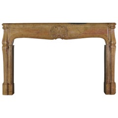 18th Century Strong Regency French Antique Limestone Fireplace Surround