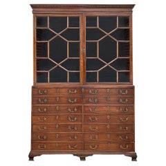 18th Century Stunning Mahogany Secretaire Bookcase