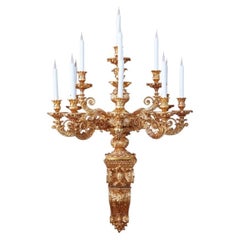 18th Century Style 11 arms Windsor Wall lamp in gold 24k