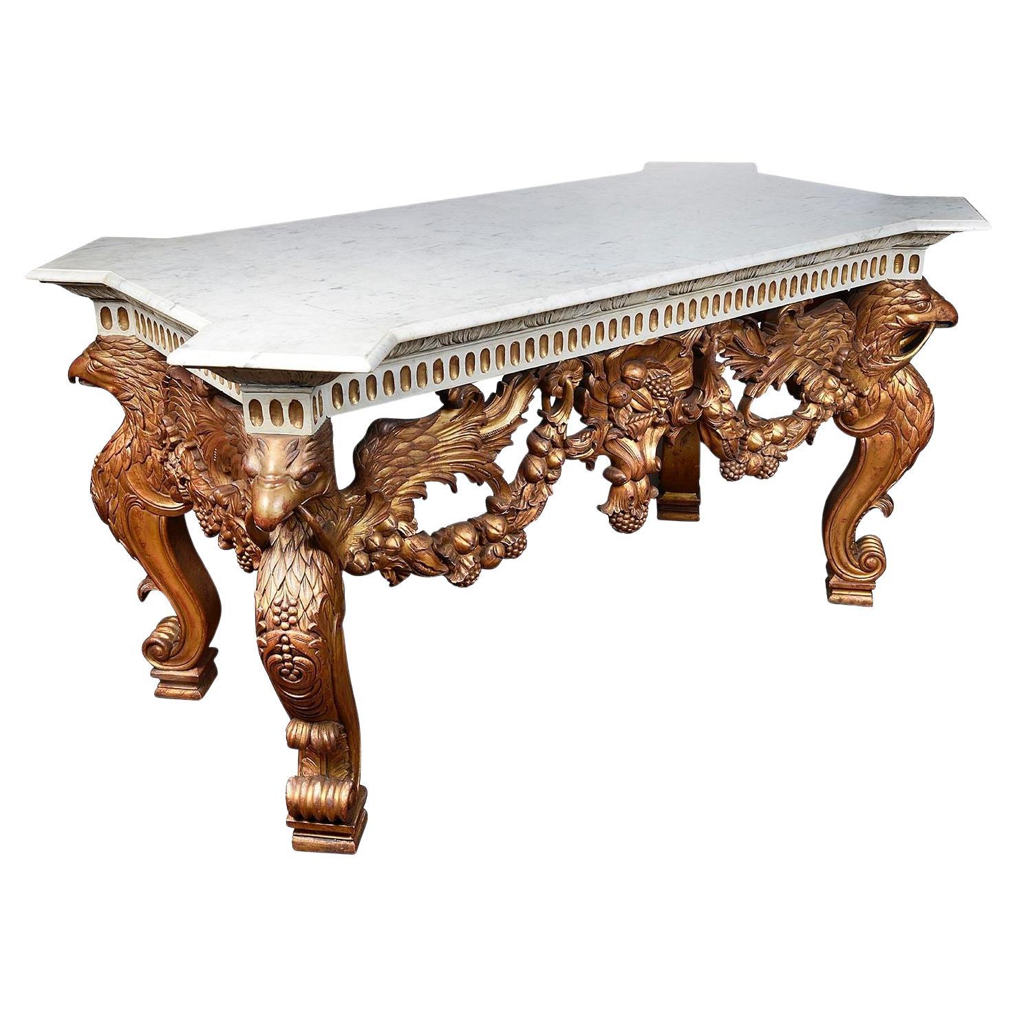 18th century style Adam influenced console table.