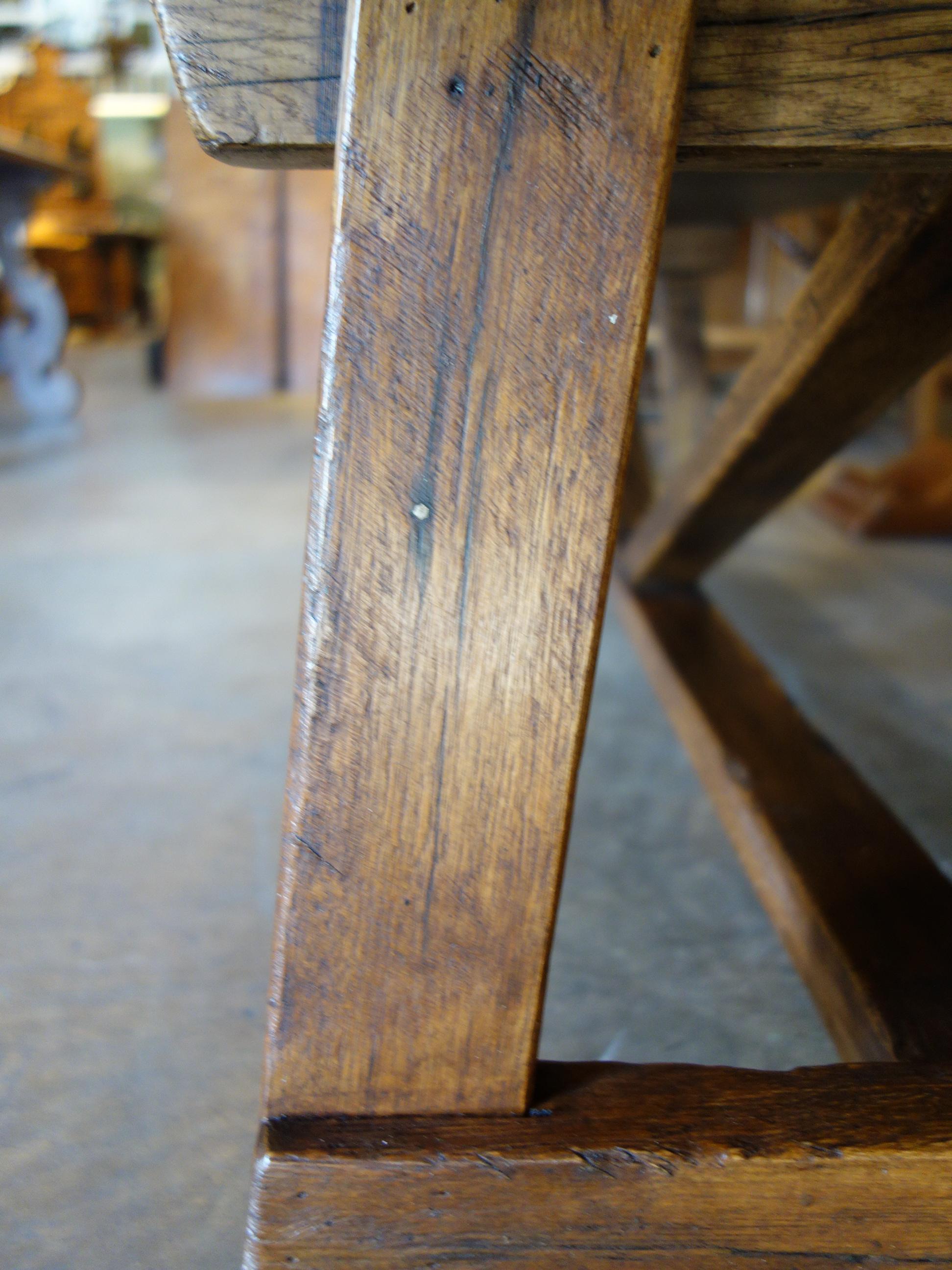 18th C Style Italian CAPRETTA Solid Old Oak Bench with finish options For Sale 4