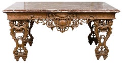 18th Century style carved Oak centre / console table.