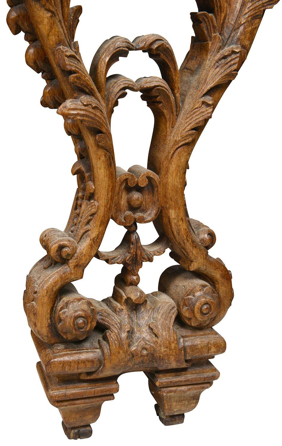 19th Century 18th Century style carved Oak centre / console table. For Sale