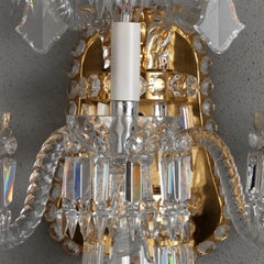 18th Century Style Crystal and Blown Glass Wall Sconce by Gherardo Degli Albizzi