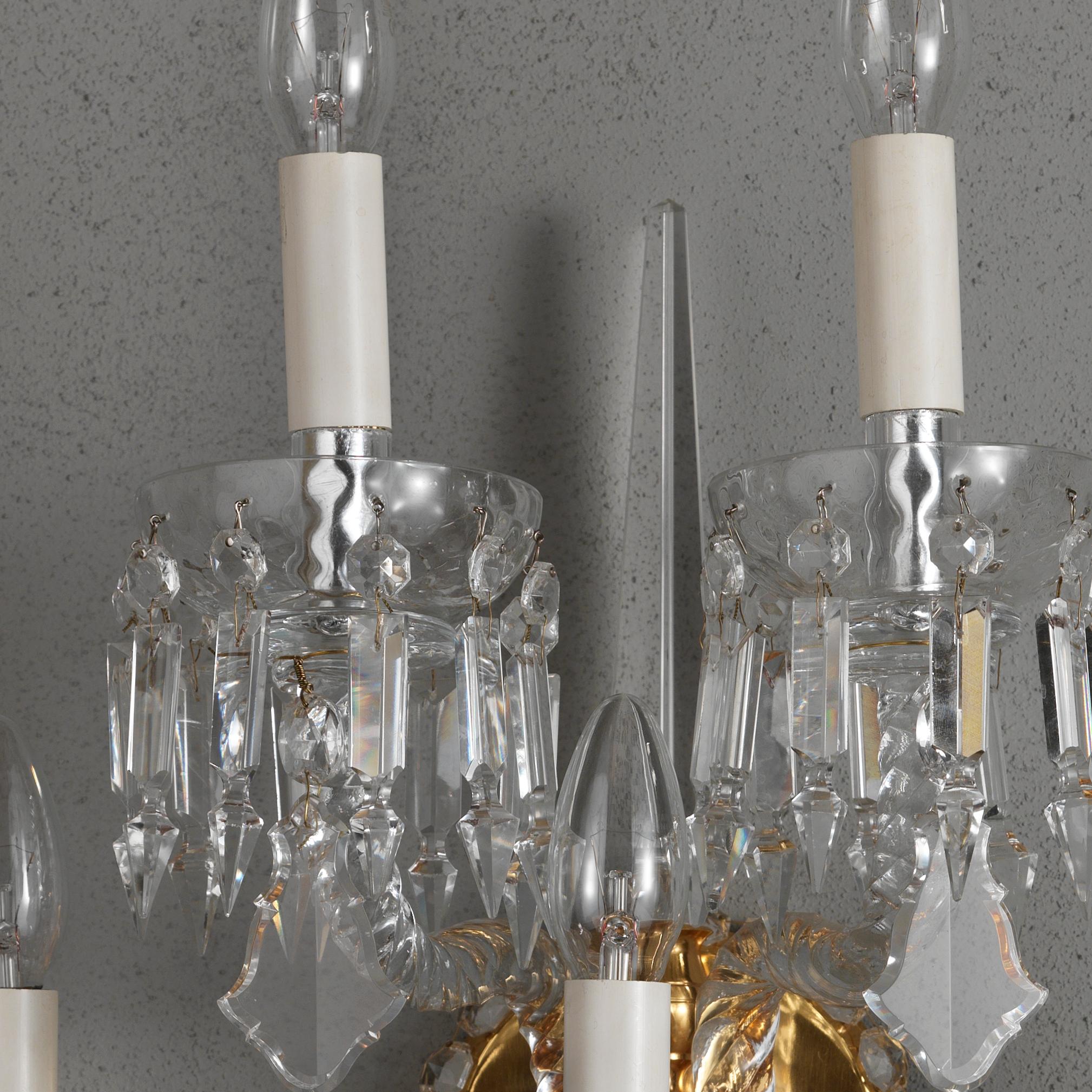 Italian 18th Century Style Crystal and Blown Glass Wall Sconce by Gherardo Degli Albizzi For Sale