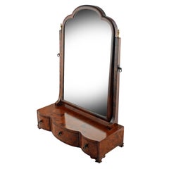 18th Century Style Burr Walnut Dressing Table Mirror