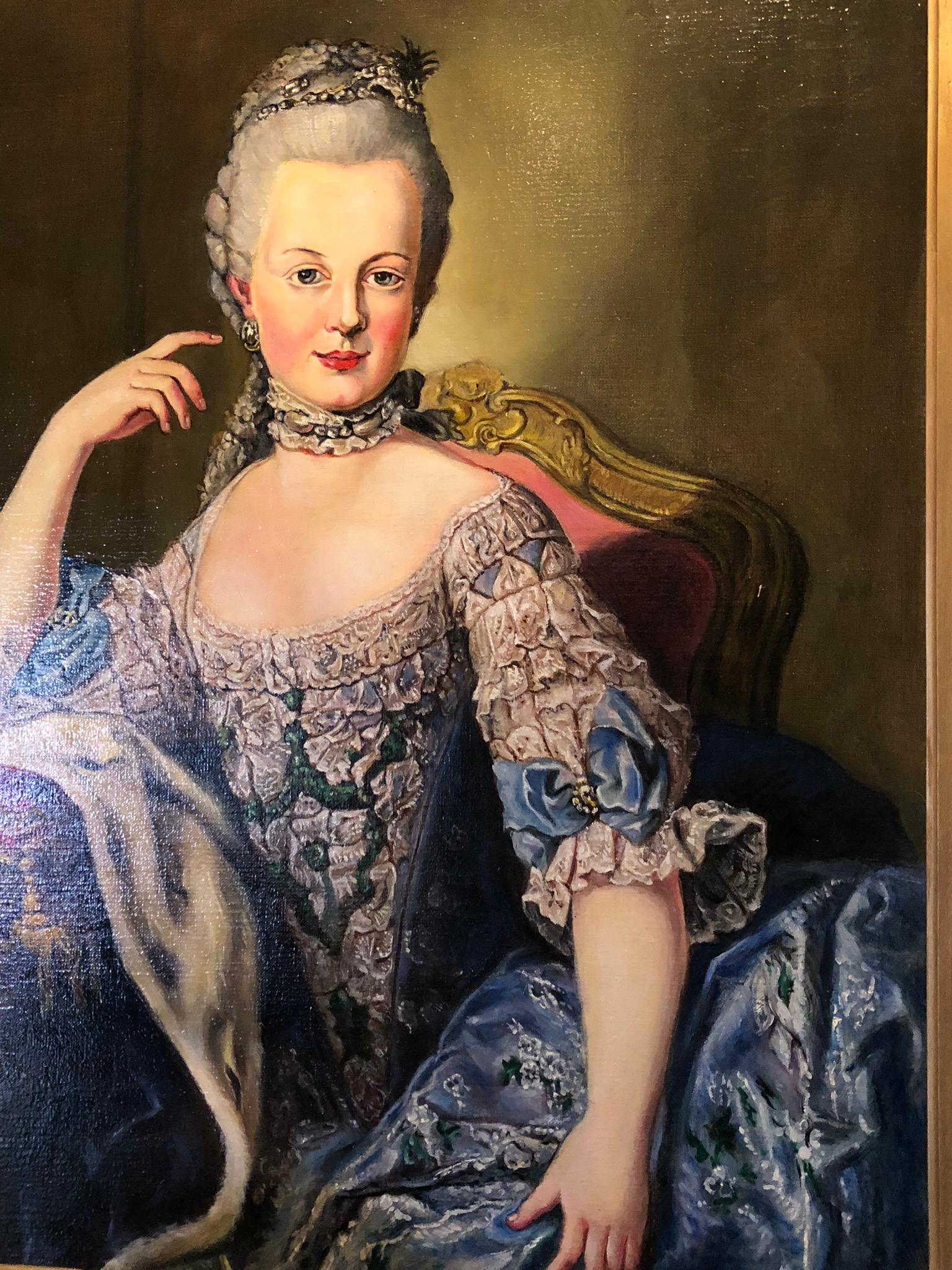 18th Century Style Engagement Portrait of Archduchess Maria Antonia of Austria  For Sale 1