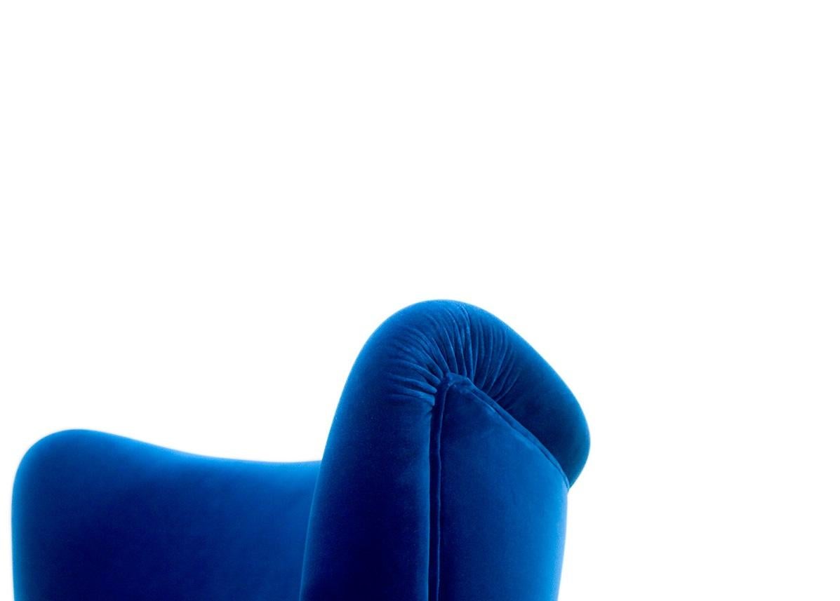 Chaise anglaise du 18e siècle en velours bleu riche Neuf - En vente à New York, NY