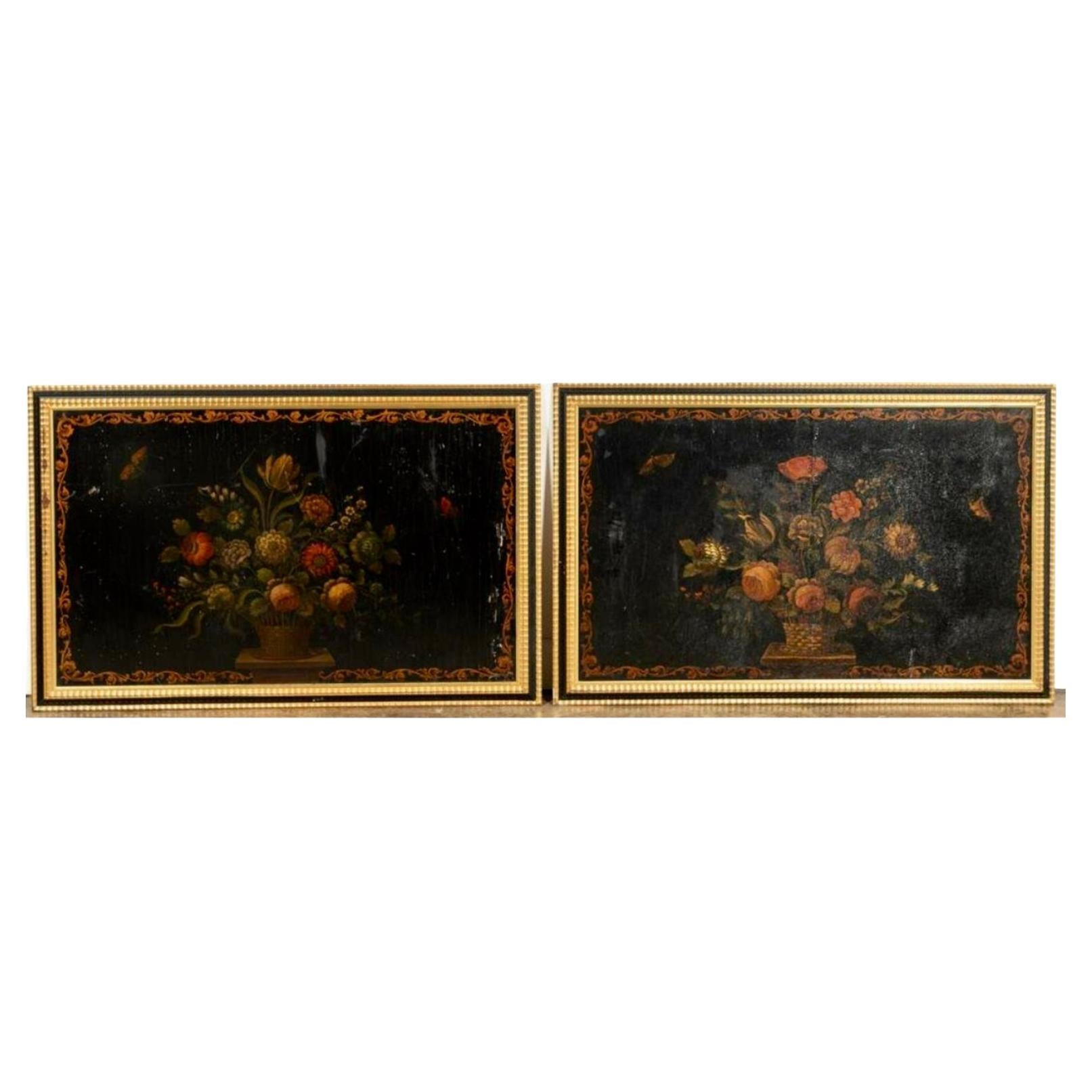 18th Century Style European Painted Panels For Sale