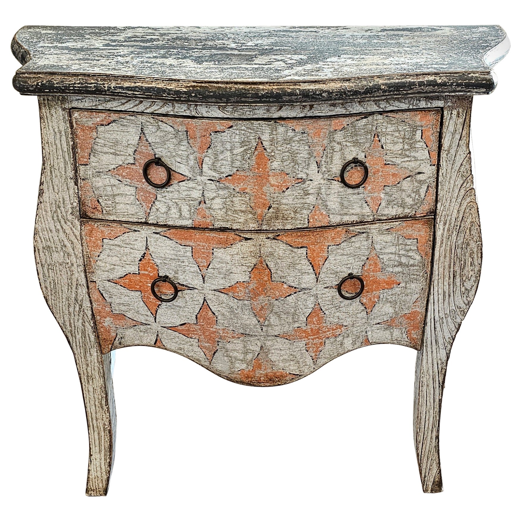 Cómoda de noche de roble cerámico estilo Luis XV francés del siglo XVIII en venta