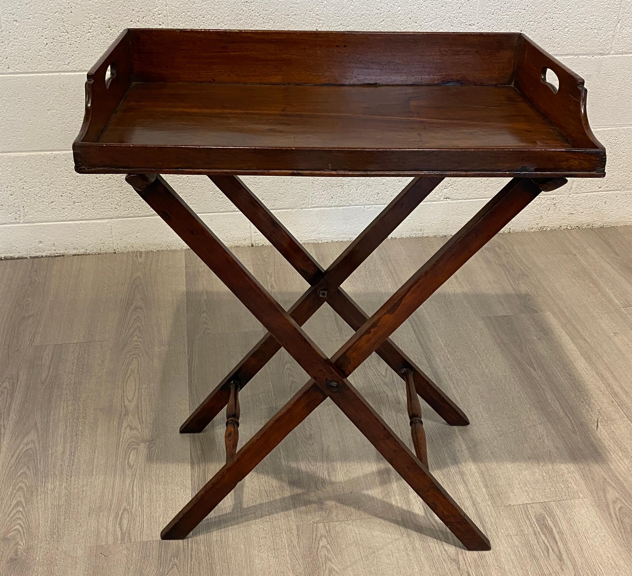18th Century Style Georgian Butlers Tray Serving Table Folding                 1