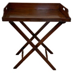 18th Century Style Georgian Butlers Tray Serving Table Folding                