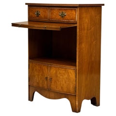 18th Century Style Georgian Side Table in Walnut Bur and Walnut