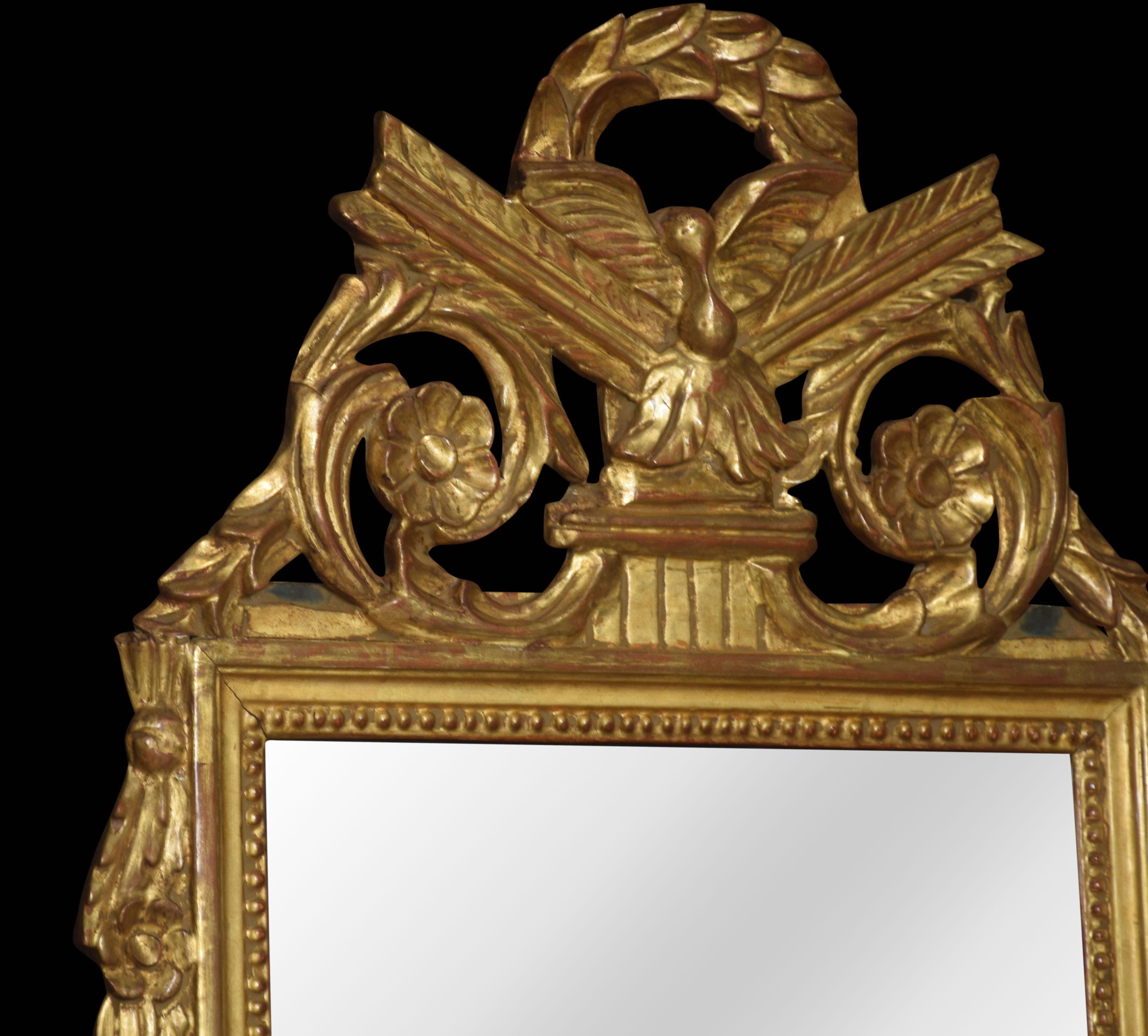 British 18th Century Style Gilt Framed Wall Mirror For Sale