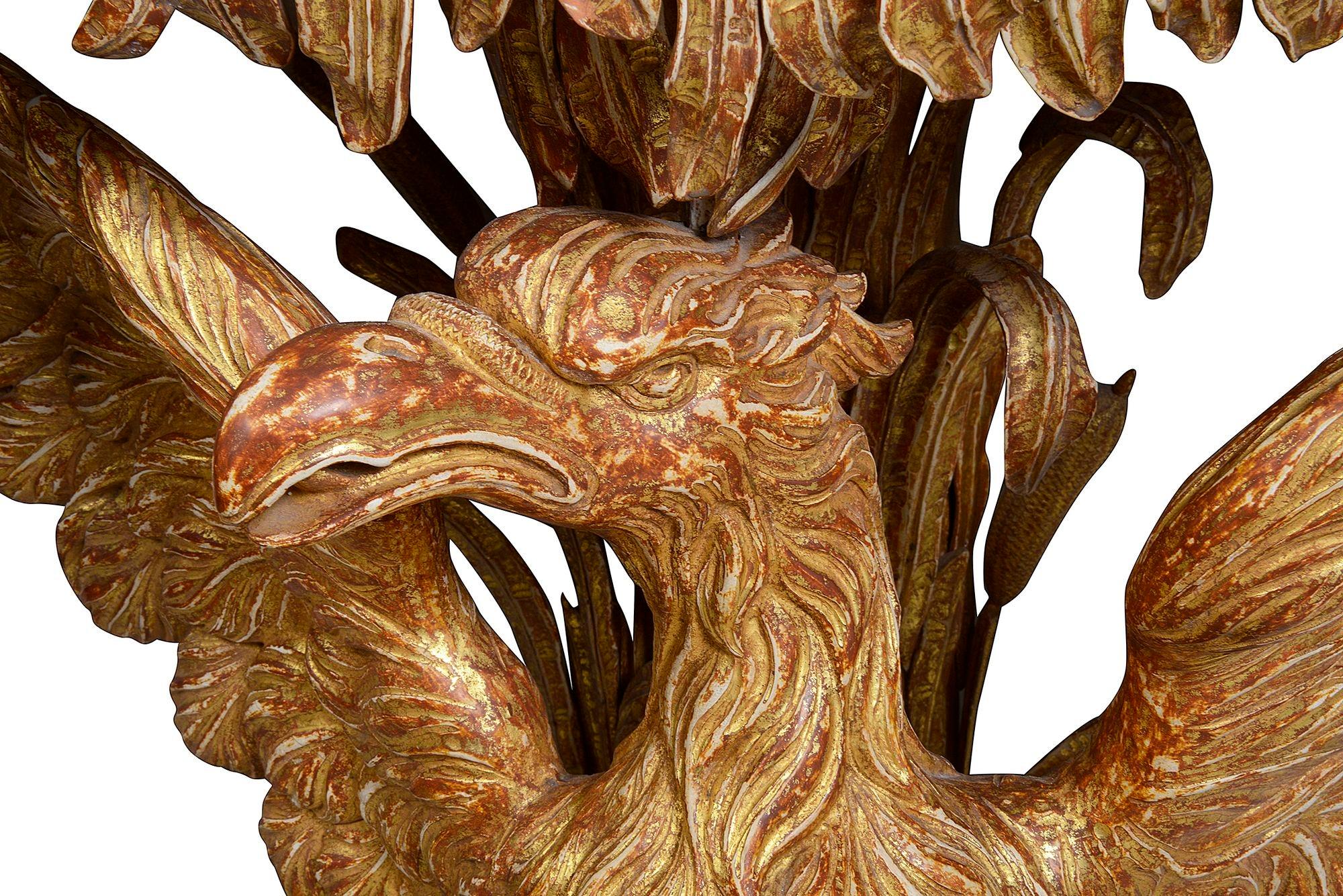 Eagle Konsolentische aus vergoldetem Holz im Stil des 18. (Handgeschnitzt) im Angebot