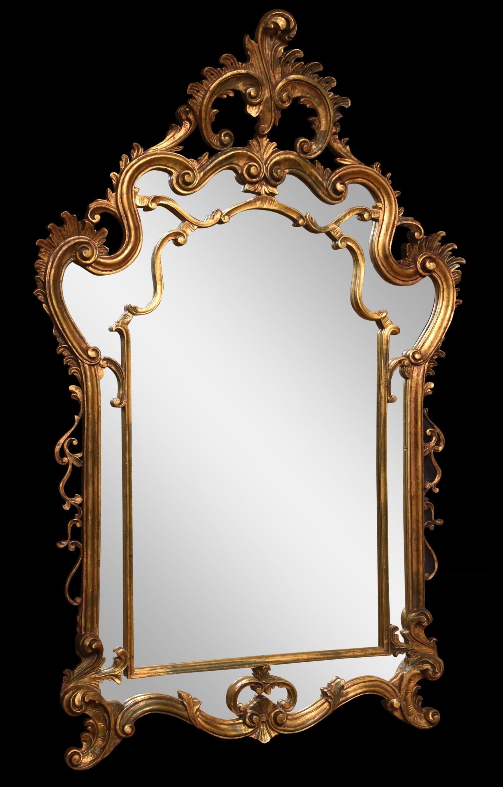 British 18th Century Style Giltwood Wall Mirror For Sale